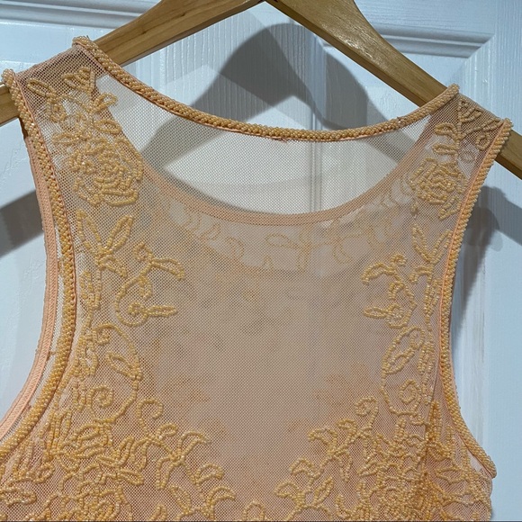 Beaded Mesh peach color top🌷 - Picture 4 of 16